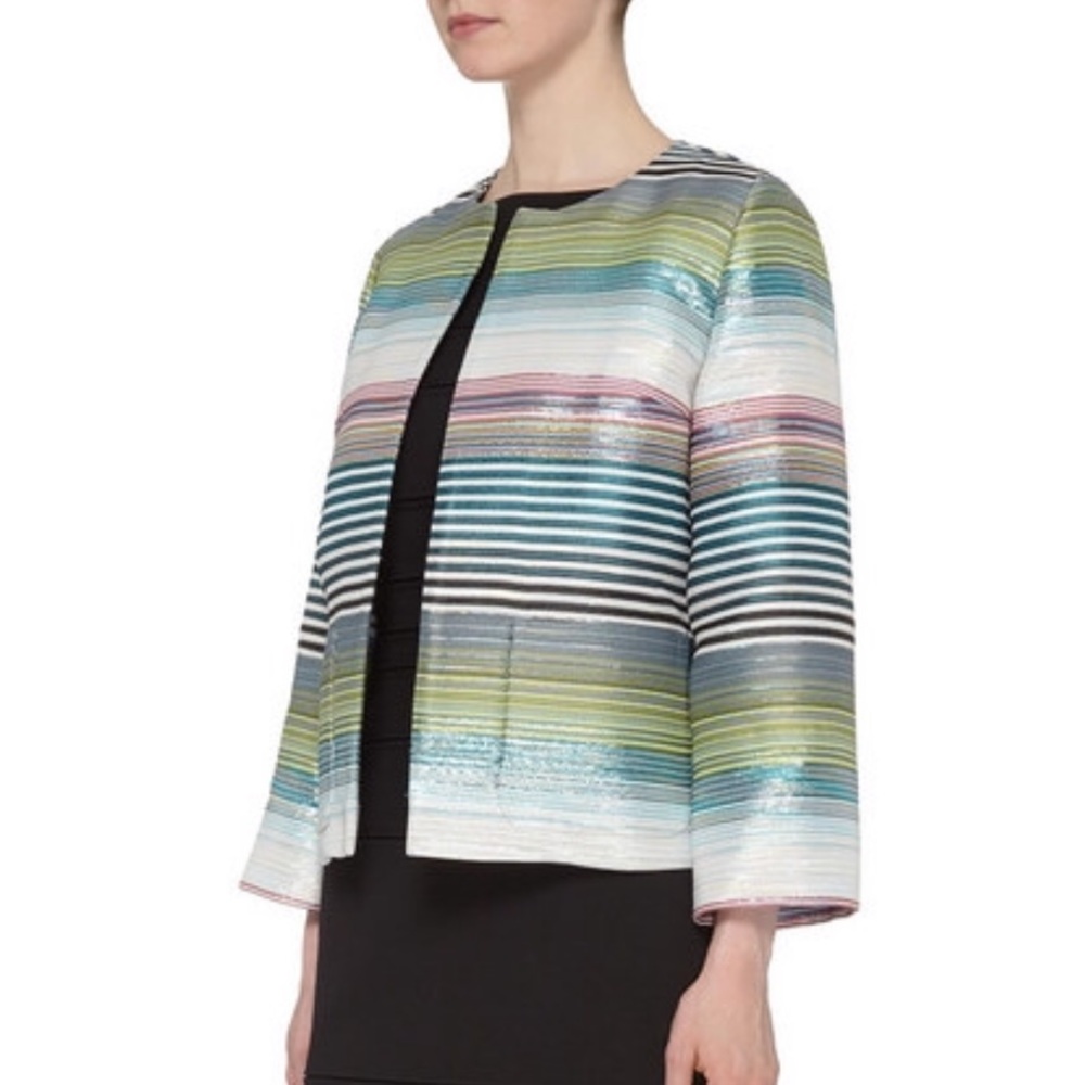 Escada Banora Stripe Lurex Jacket